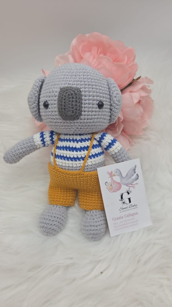 sbc-amigurumi-79 Koala Amigurumi con Maglietta a Righe