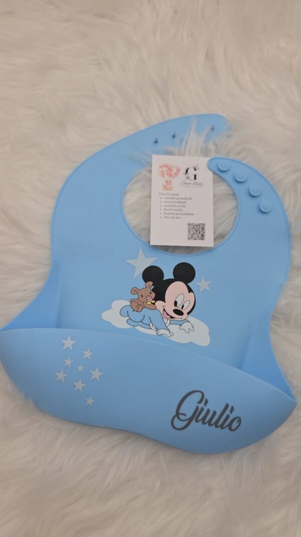 Bavetta in Silicone Mickey Azzurra