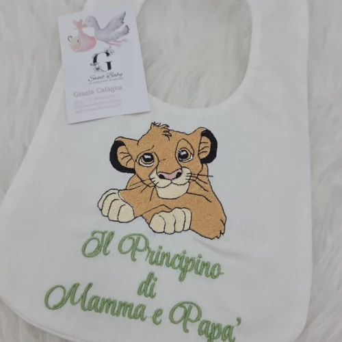 Bavetta Simba Muso "Il Principino di Mamma e Papà" Verde