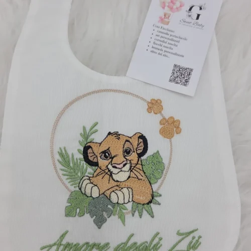 Bavetta Simba tra le Foglie "Amore degli Zii" Verde