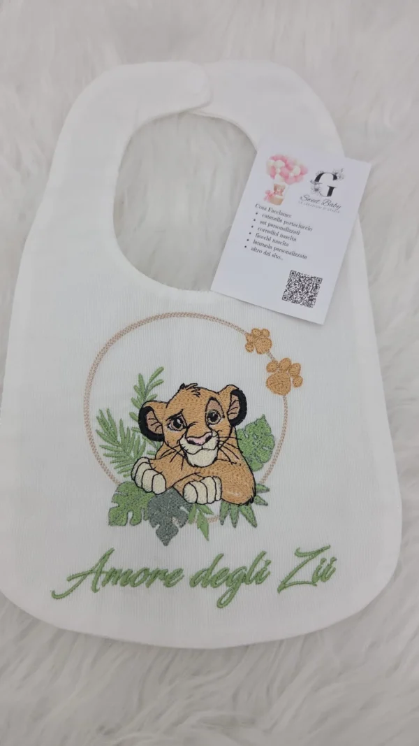 Bavetta Simba tra le Foglie "Amore degli Zii" Verde