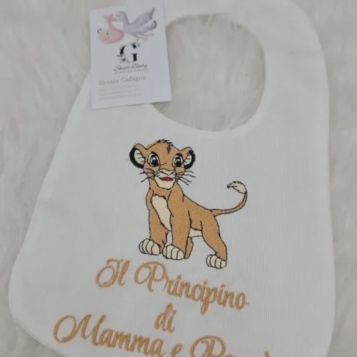 Bavetta Simba "Il Principino di Mamma e Papà" Arancio