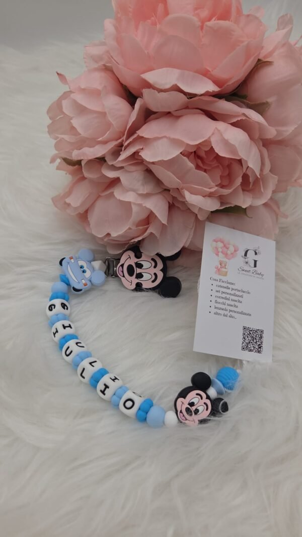 Catenella Portaciuccio Topolino Azzurra