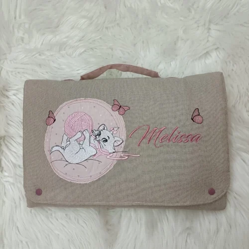 Fasciatoio Portatile Gattina con Gomitolo