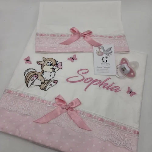 sbc-lenzuolo-110 Lenzuolo Coniglietta con Farfalla Rosa