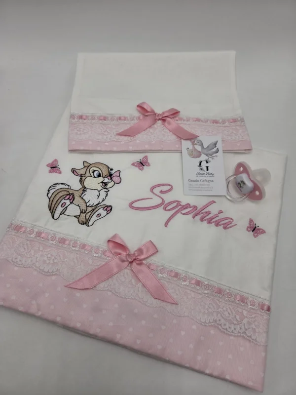 sbc-lenzuolo-110 Lenzuolo Coniglietta con Farfalla Rosa