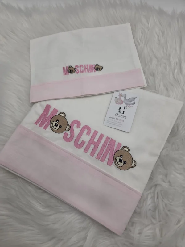 sbc-lenzuolo-120 Lenzuolo Orsetto Toy Rosa con Scritta