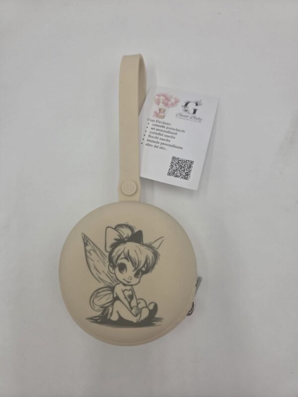 Portaciuccio in Silicone Beige con Trilli