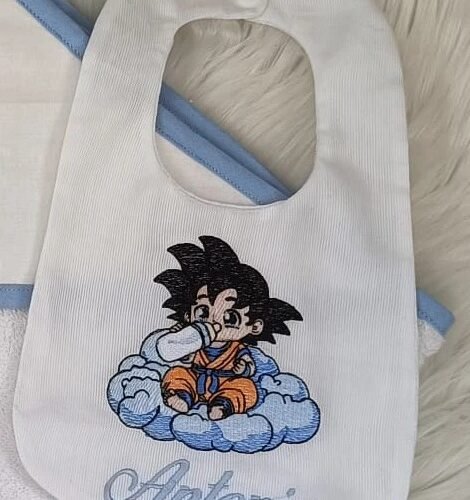 Bavetta Goku Cucciolo sulla Nuvola con Nome Azzurro