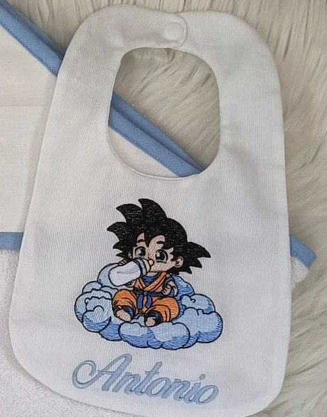 Bavetta Goku Cucciolo sulla Nuvola con Nome Azzurro