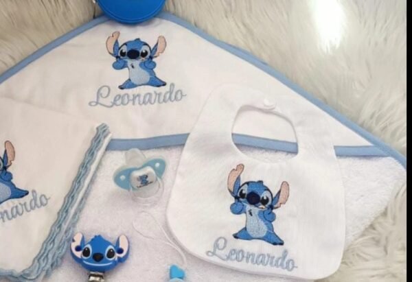 Accappatoio Neonato Stitch Azzurro
