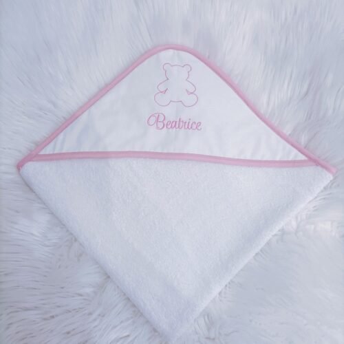 sbc-r4-165 Accappatoio Neonato Orsetto Rosa