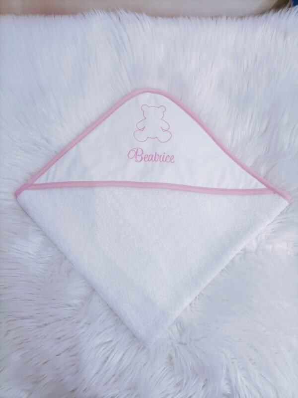 sbc-r4-165 Accappatoio Neonato Orsetto Rosa