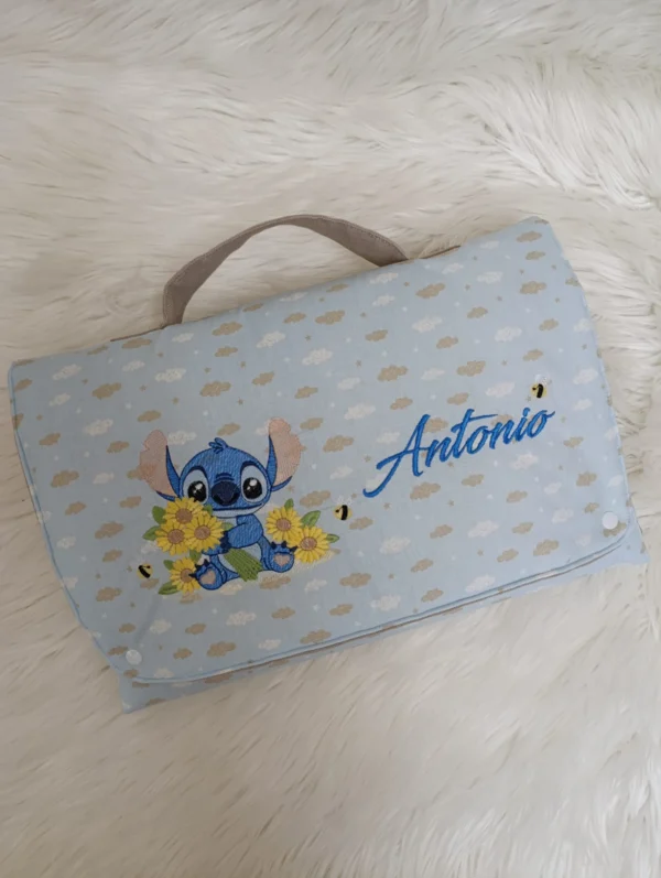 Fasciatoio Portatile Stitch con Girasoli