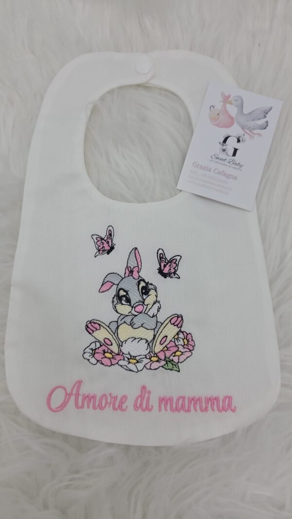 Bavetta Tamburina con Farfalle "Amore di Mamma"