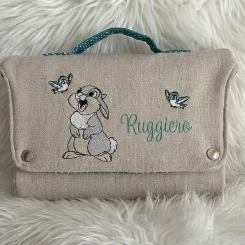 Fasciatoio Portatile Tamburino con Uccellini