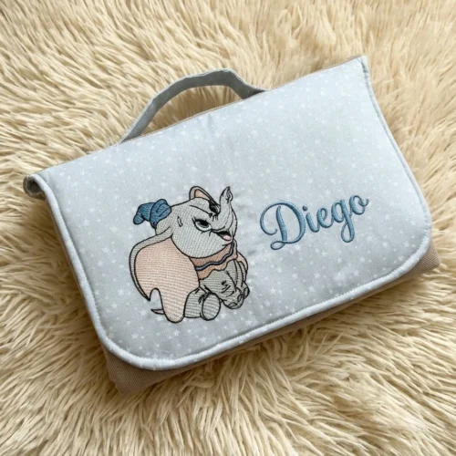 Fasciatoio Portatile Dumbo Azzurro a Stelline