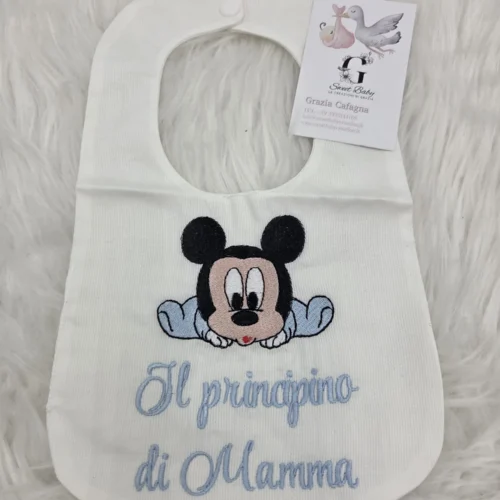 Bavetta Topolino Musetto "Il Principino di Mamma" Azzurro
