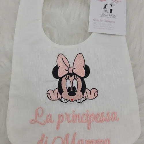 Bavetta Minnie Musetto "La Principessa di Mamma" Rosa Cipria