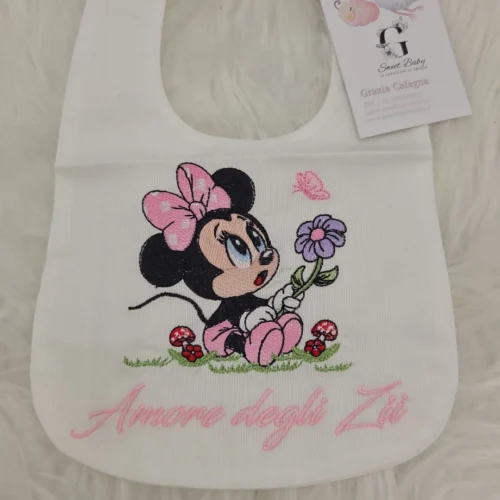 Bavetta Minnie con Fiore "Amore degli Zii"