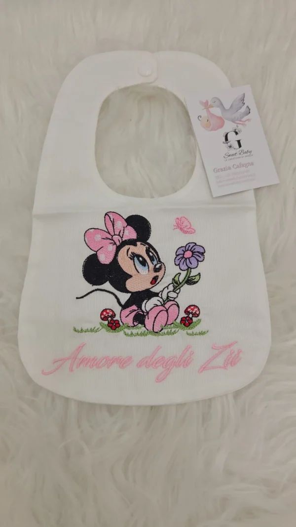 sbc-r7-a09 Bavetta Minnie con Fiore "Amore degli Zii"