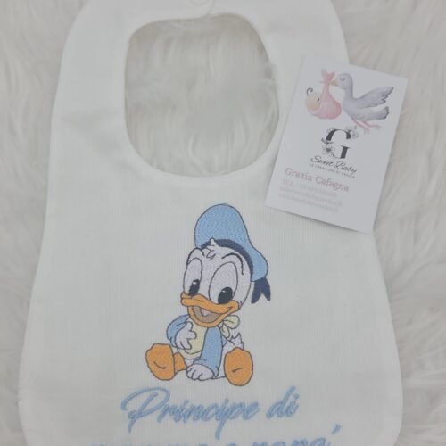 Bavetta Paperino "Principe di Mamma e Papà" Azzurro