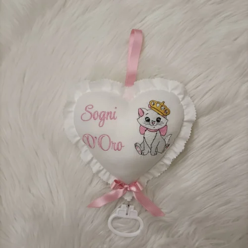 sbc-r8-207 Carillon Cuore Sogni d'Oro Minoù con Corona Rosa