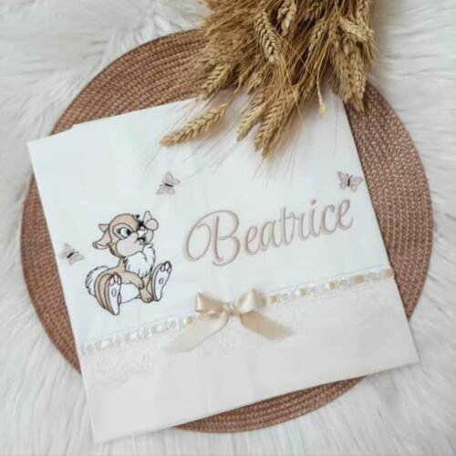 sbc-r8-217 Lenzuolo Miss Tamburina con Pizzo e Fiocco Beige