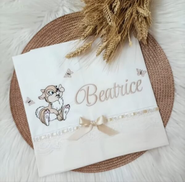 Lenzuolo Miss Tamburina con Pizzo e Fiocco Beige