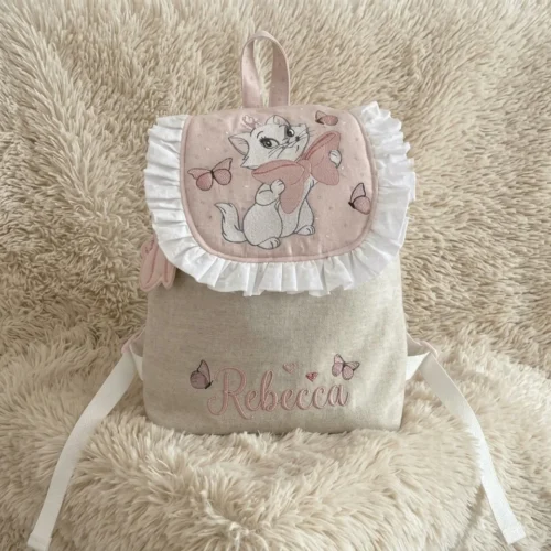 Zaino Marie con Fiocco e Farfalle Rosa