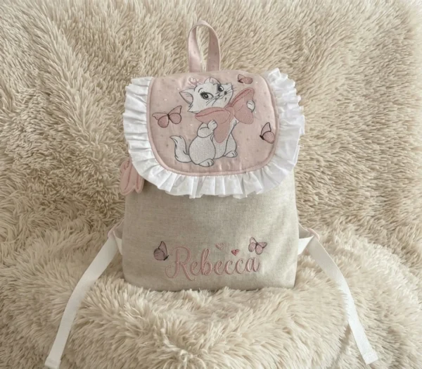 sbc-r9-227 Zaino Marie con Fiocco e Farfalle Rosa