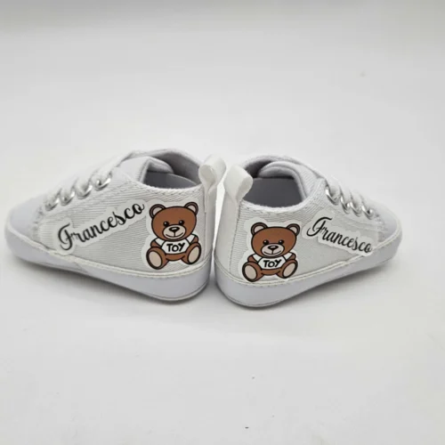 Scarpine Neonato Stampate Orsetto Toy Adesivo